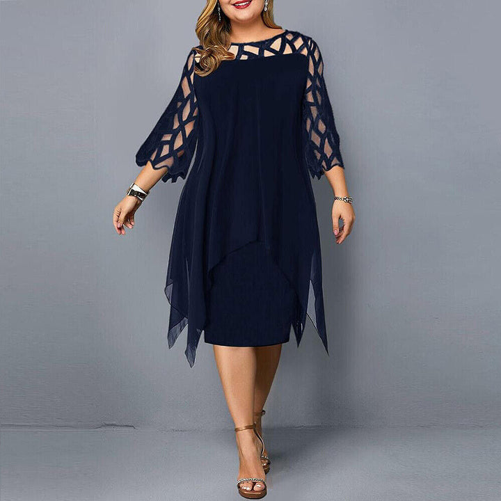 Isabella | Chic Plus Size Midi Dress for Modern Women