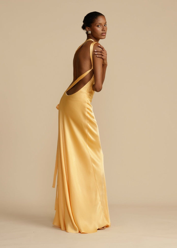 Sophia™ | Maxi silk robe with elegant straps
