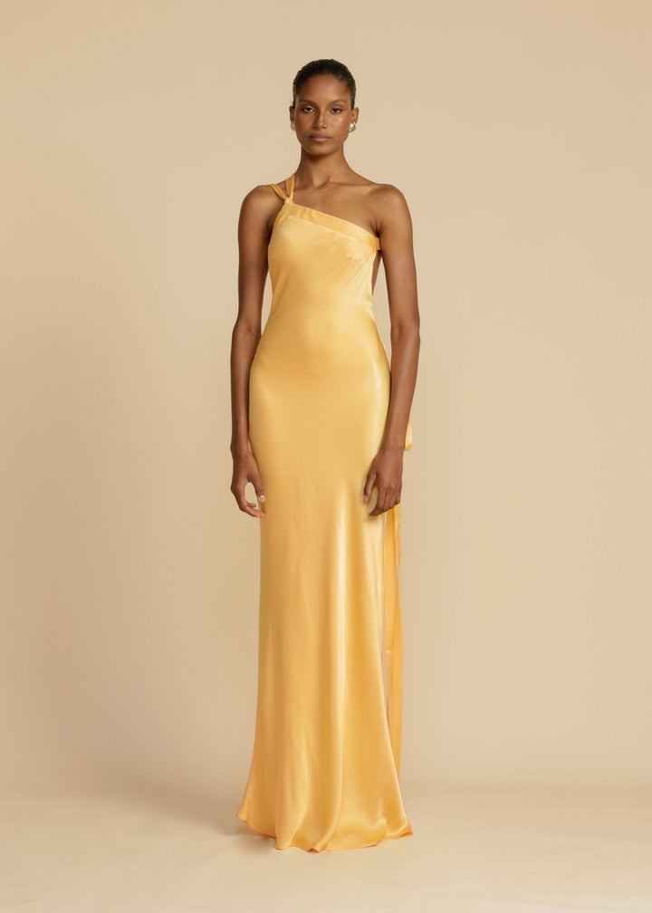 Sophia™ | Maxi silk robe with elegant straps