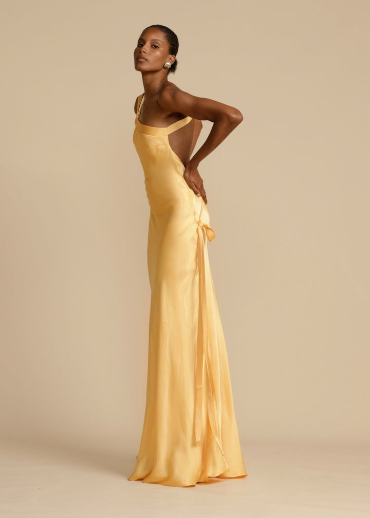 Sophia™ | Maxi silk robe with elegant straps