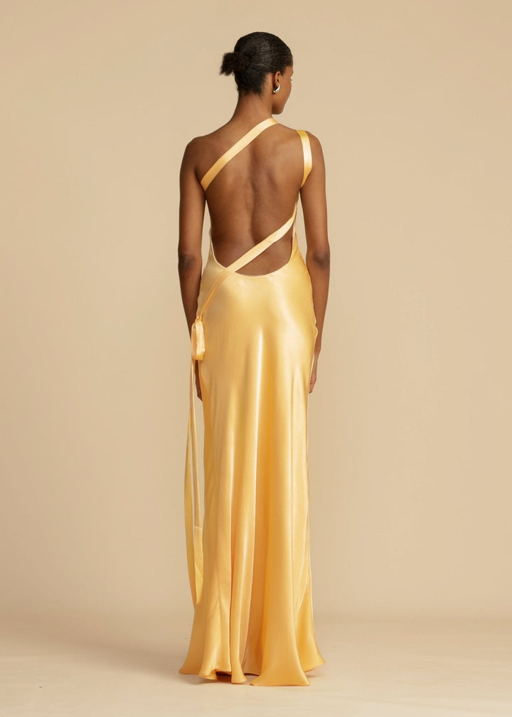 Sophia™ | Maxi silk robe with elegant straps