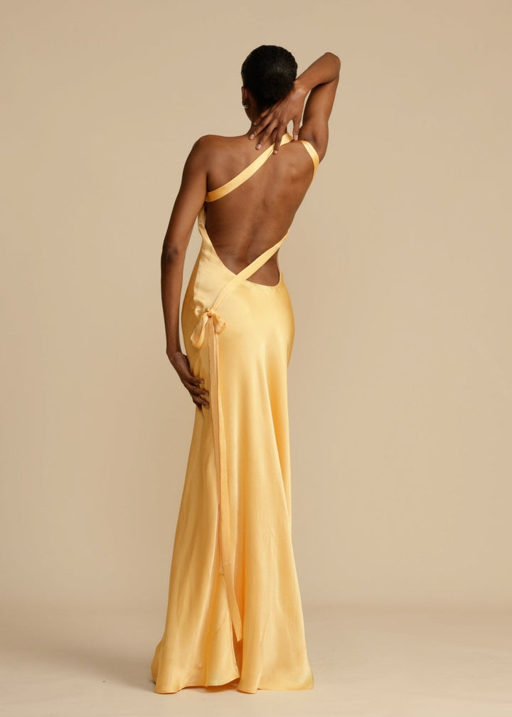 Sophia™ | Maxi silk robe with elegant straps