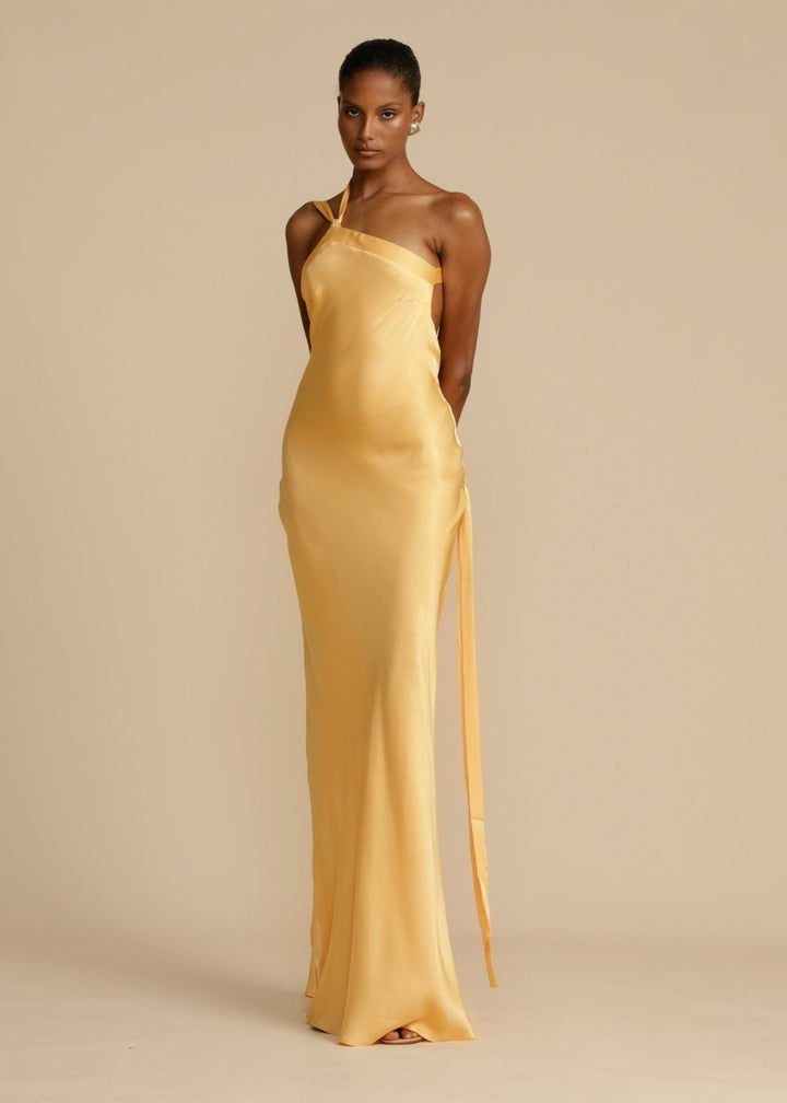 Sophia™ | Maxi silk robe with elegant straps