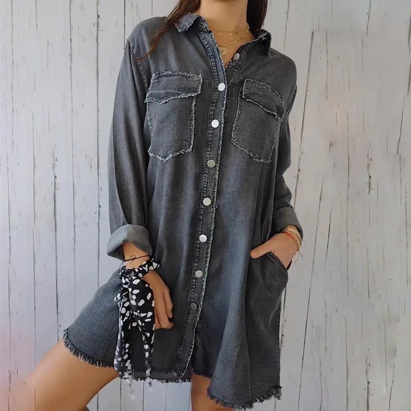 Valentina | Oversized Denim Shirt