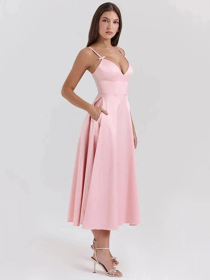 Tiffany™ | Luxury Satin Slip Dress with Thin Straps