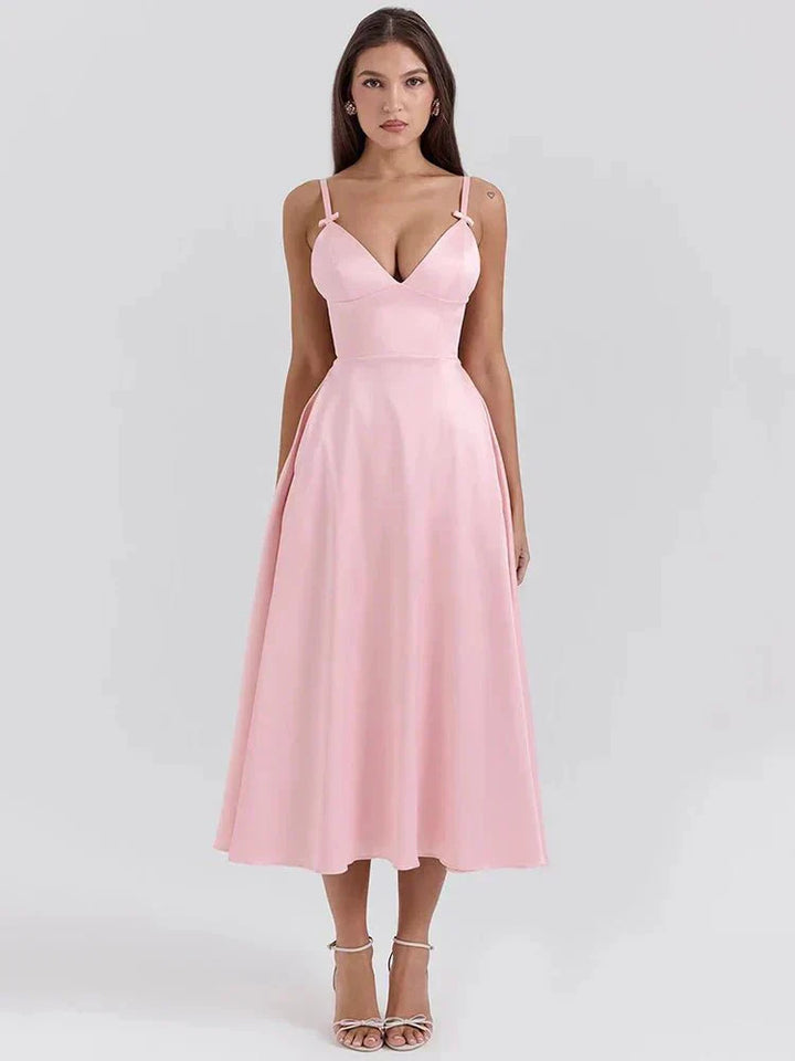 Tiffany™ | Luxury Satin Slip Dress with Thin Straps