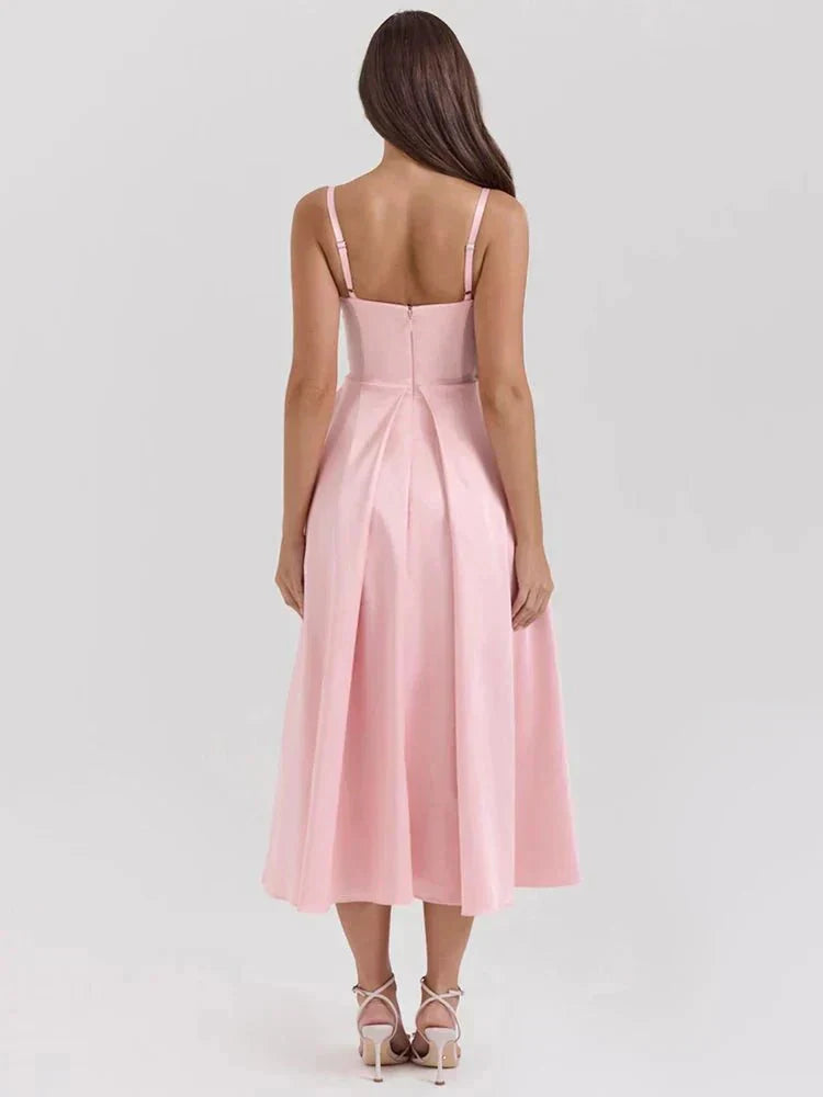 Tiffany™ | Luxury Satin Slip Dress with Thin Straps